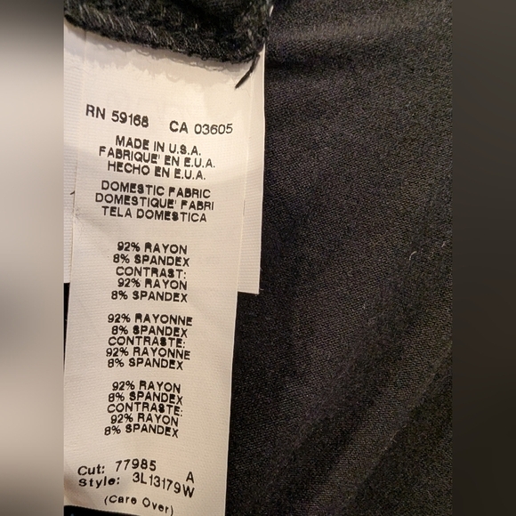 NWT Karen Kane Women's Color Block cowl neck Teal & black Dress Sz 3x - Picture 10 of 13